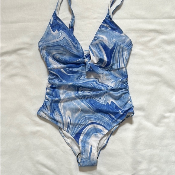 Nicole Miller Other - Nicole Miller Studio Swim:Blue and White Patterned Swimsuit